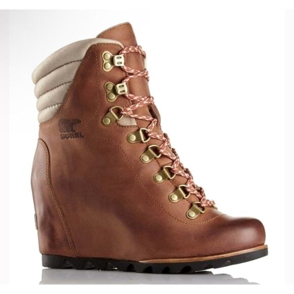 Sorel Women's Conquest Wedge Boot brown size 6.5 - Picture 1 of 9